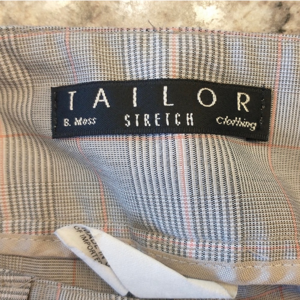 Women's Tailor B. Moss Gray and Pink Striped Dress Pants Size 6